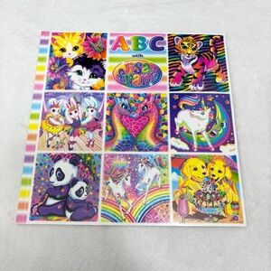 Lisa Frank ABC Poster Book with Rainbow Animals NEW
